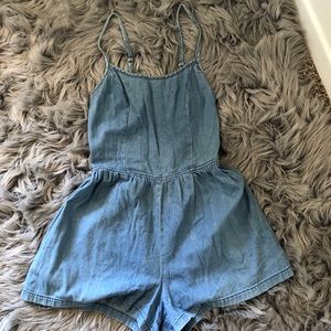 Denim romper